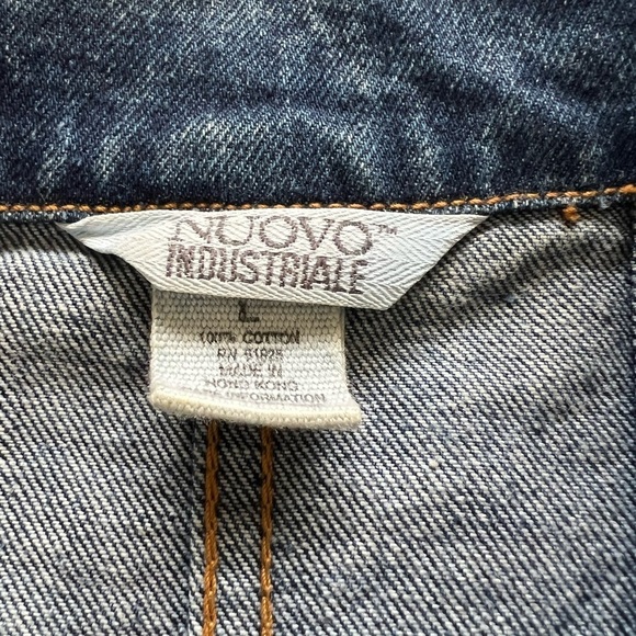 Mint Condition Industriale Nuovo Acid Wash Jean Jacket Size Large 90s Bomber - Picture 5 of 10